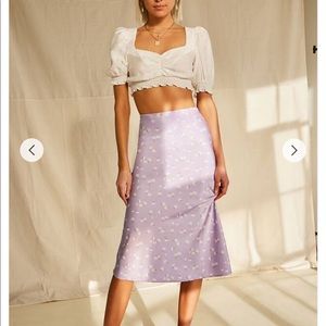 Forever 21 Lavender Midi Skirt